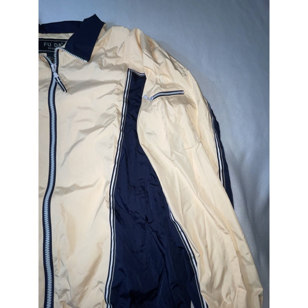 FUDA Sport Womens Jacket Blue Pastel Yellow Size Medium - Picture 4 of 11